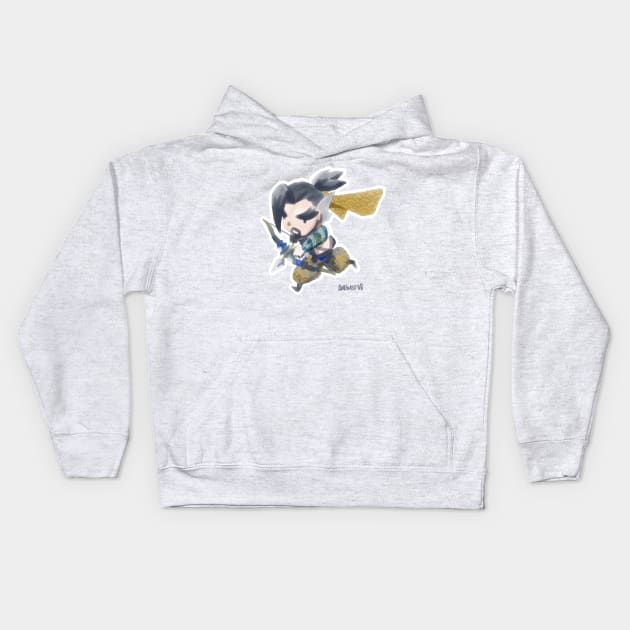 Chibi Hanzo Kids Hoodie by August